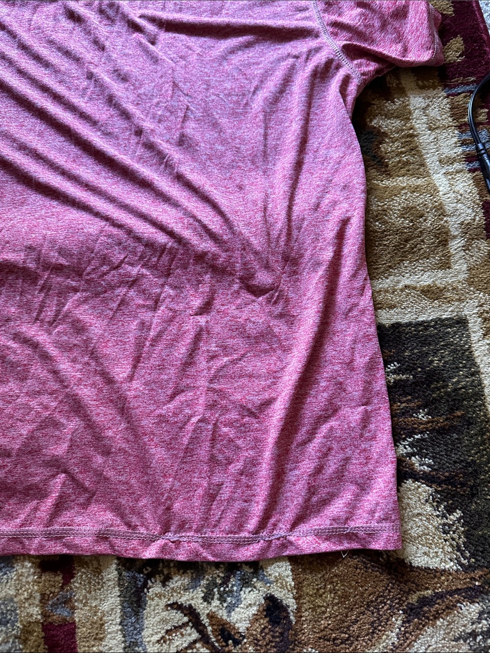 adidas Men’s Heather Raspberry Short Sleeve Performance Tee - Picture 8 of 8